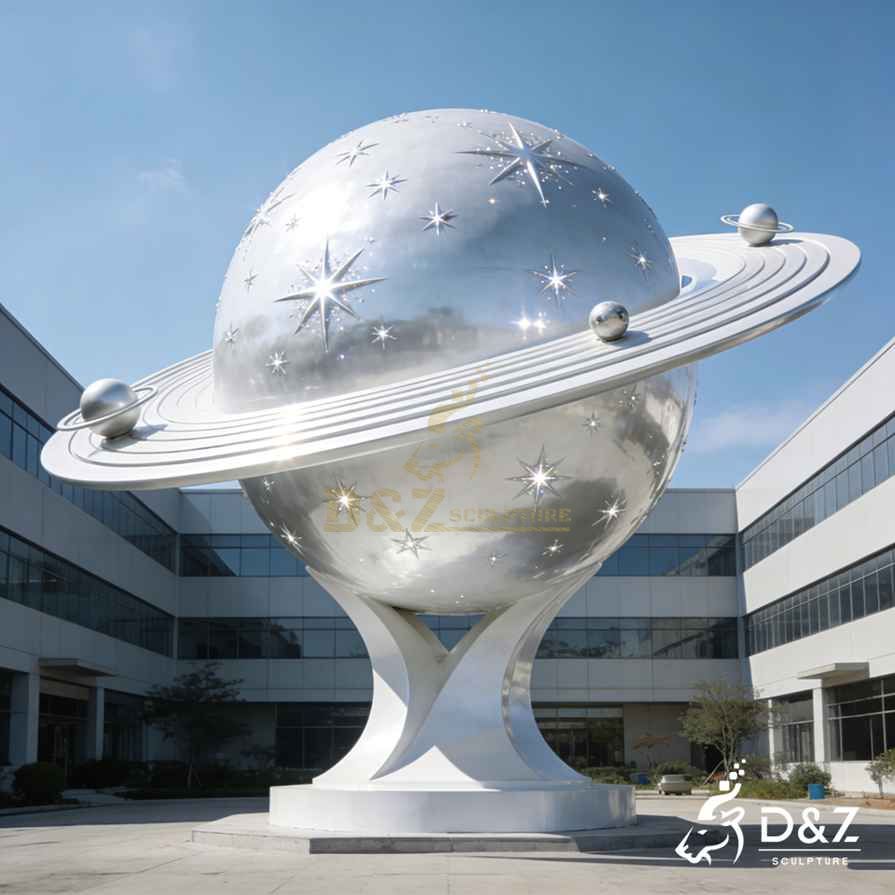 White Metal Sphere Sculpture 6 White Metal Sphere Sculpture 6