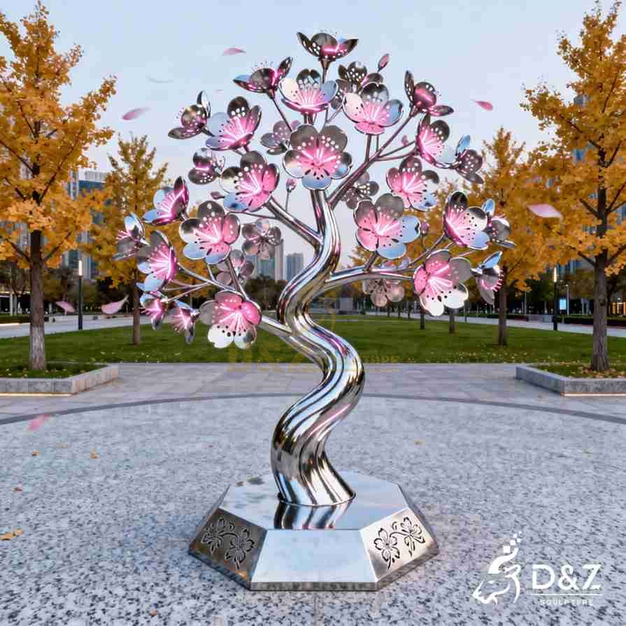Metal Cherry Blossom Tree Sculpture 1 Metal Cherry Blossom Tree Sculpture 1