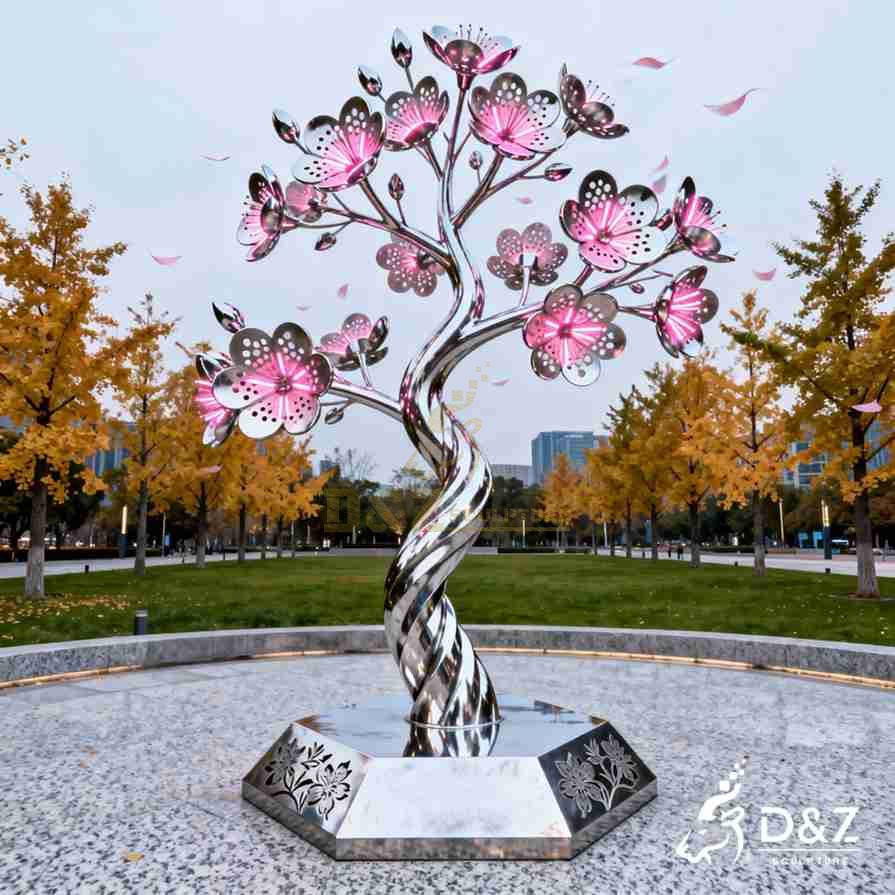 Metal Cherry Blossom Tree Sculpture 2 Metal Cherry Blossom Tree Sculpture 2