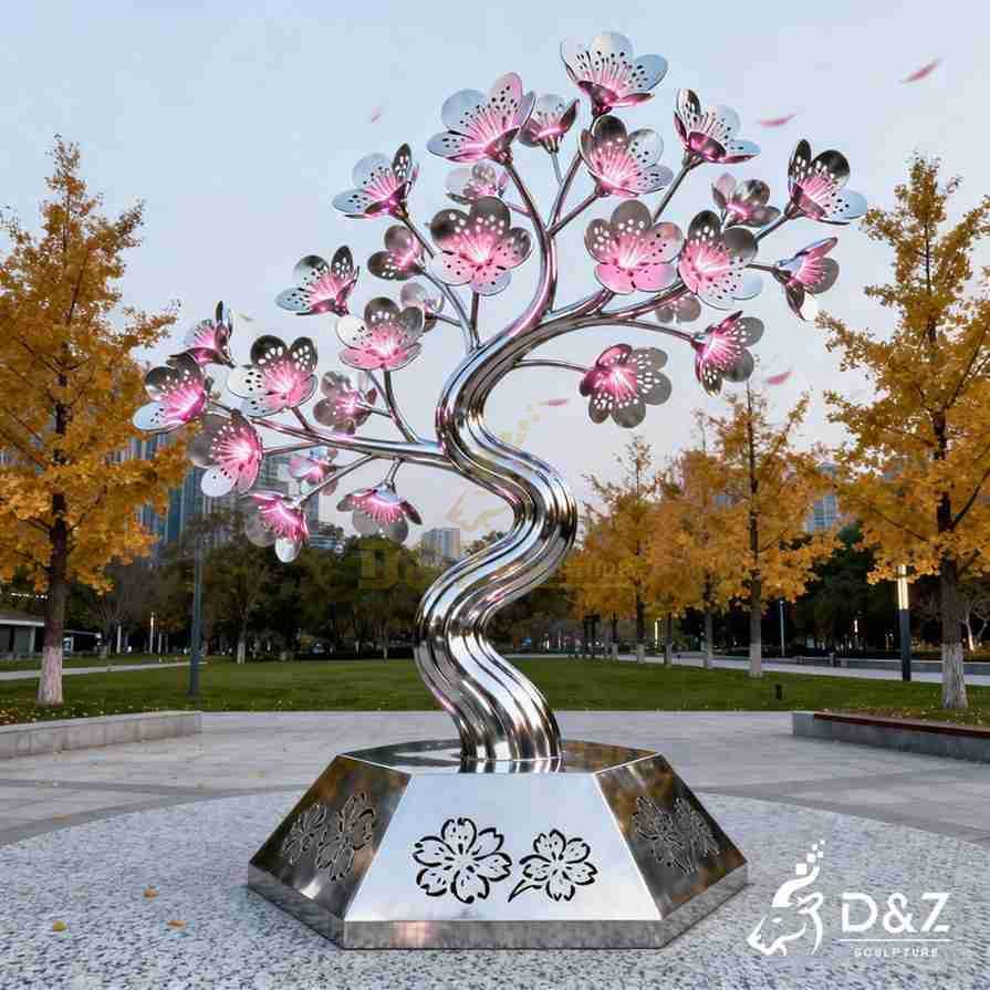 Metal Cherry Blossom Tree Sculpture 6 Metal Cherry Blossom Tree Sculpture 6