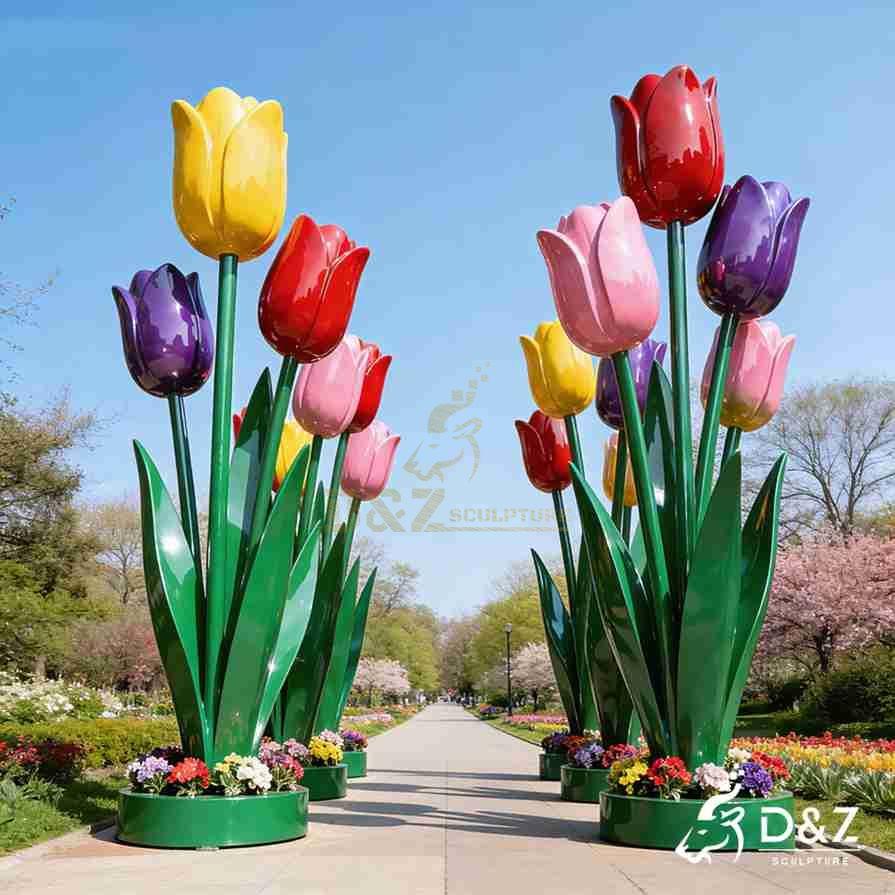 15-3 Large Metal Flower Sculptures: Botanical Garden Guide
