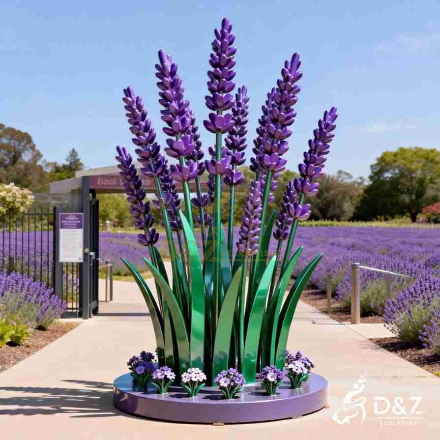 15-8 Large Metal Flower Sculptures: Botanical Garden Guide