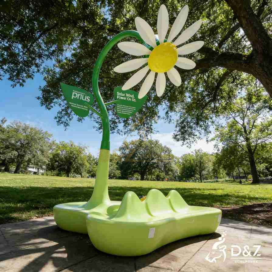 15-15 Large Metal Flower Sculptures: Botanical Garden Guide