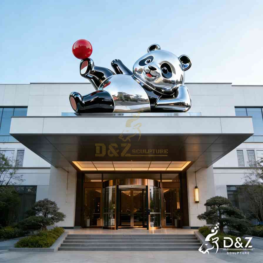 Creative Metal Panda Sculpture 6 Creative Metal Panda Sculpture 6