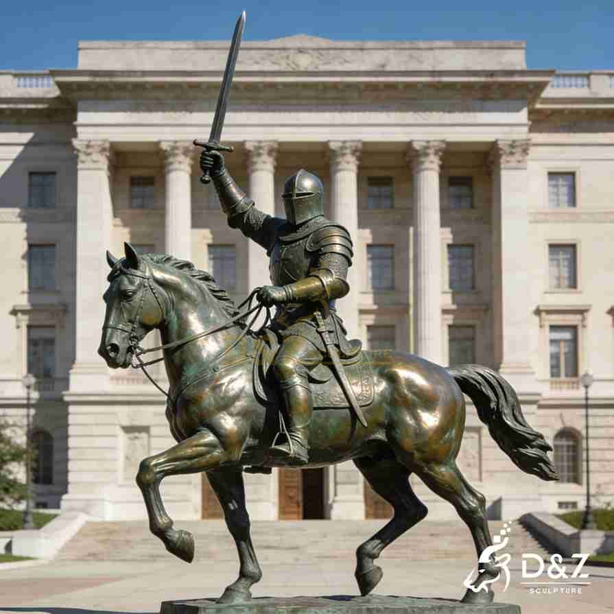 Bronze Horse Soldier Statue 5