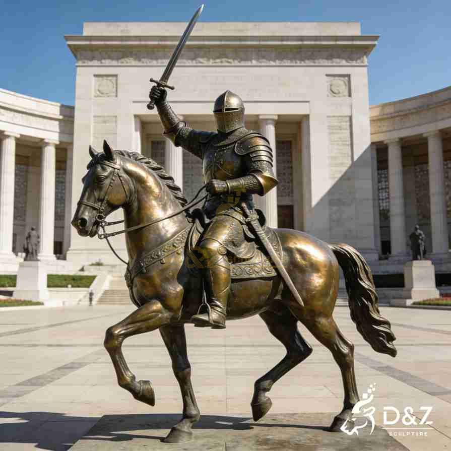 Bronze Horse Soldier Statue 2