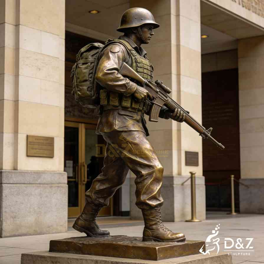 Bronze Standing Soldier Statue 4
