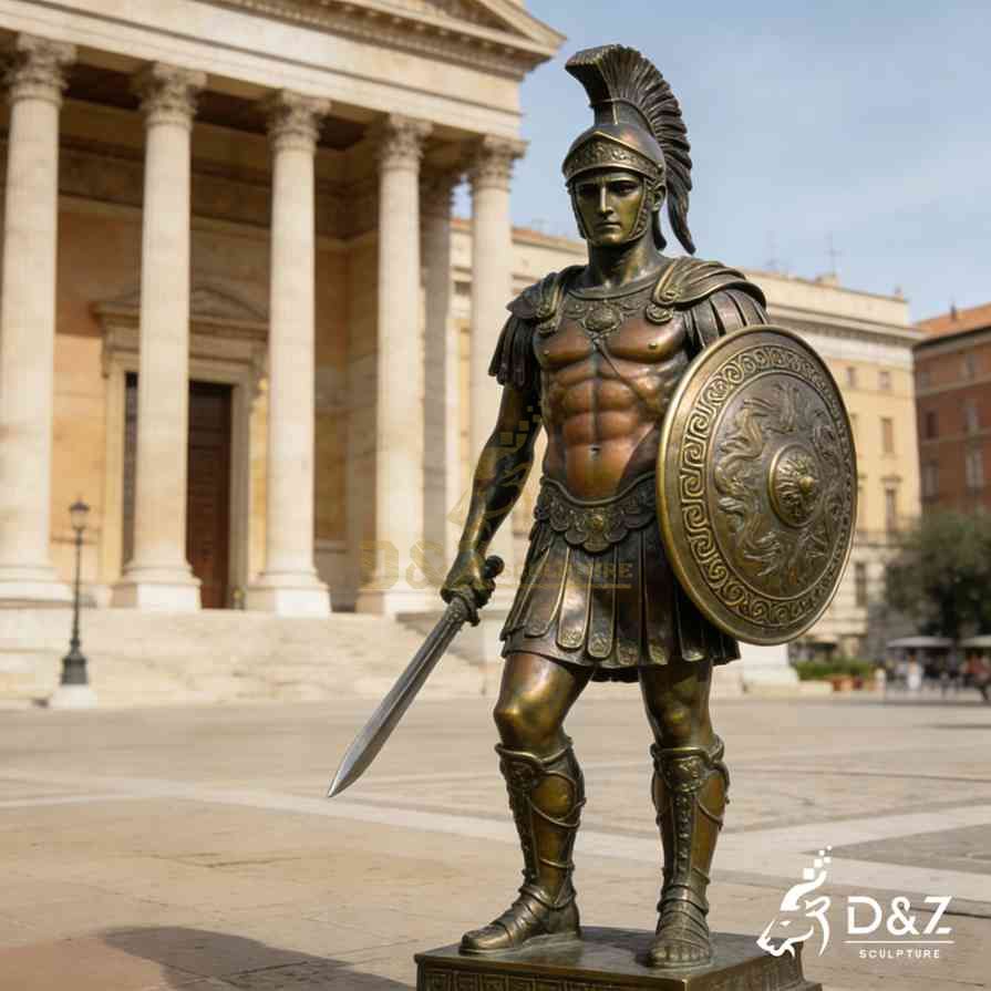 Bronze Roman Soldier Statue 5