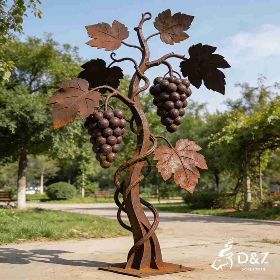 Corten Steel Grapevine Sculpture 1