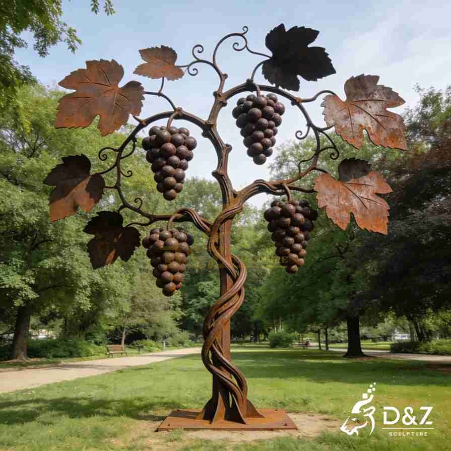 Corten Steel Grapevine Sculpture 2