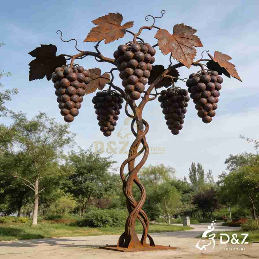 Corten Steel Grapevine Sculpture 3
