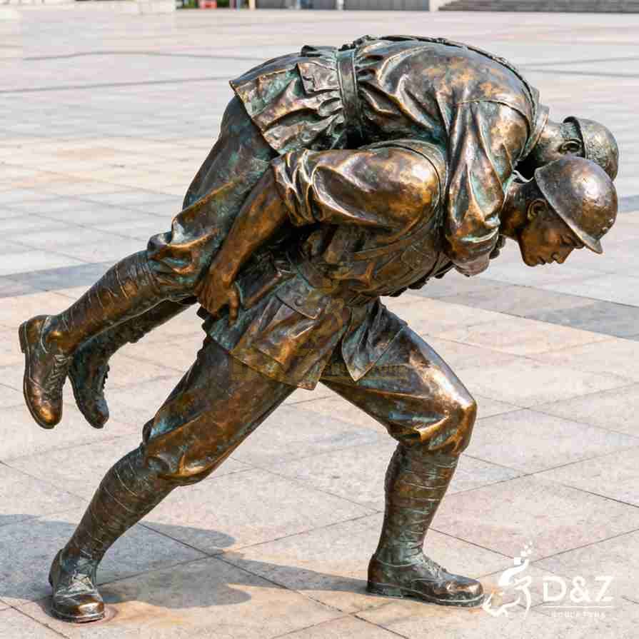 Bronze Wounded Soldier Statue 5