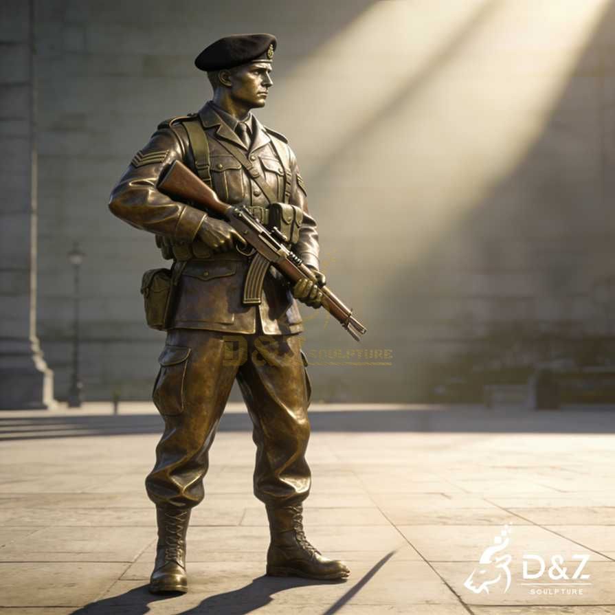 15-10 Large Outdoor Bronze Soldier Statues: Honoring Heroism