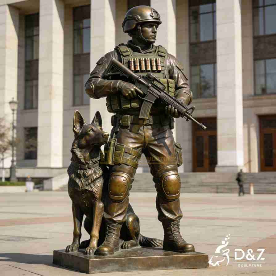 15-11 Large Outdoor Bronze Soldier Statues: Honoring Heroism