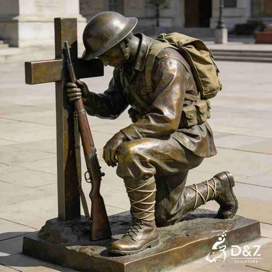 15-12 Large Outdoor Bronze Soldier Statues: Honoring Heroism