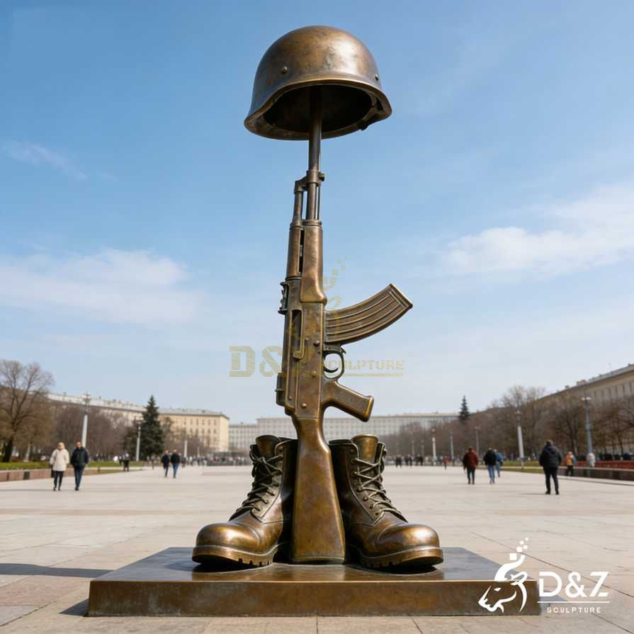 15-15 Large Outdoor Bronze Soldier Statues: Honoring Heroism