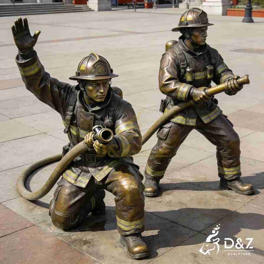 Bronze Firefighter Statues 5