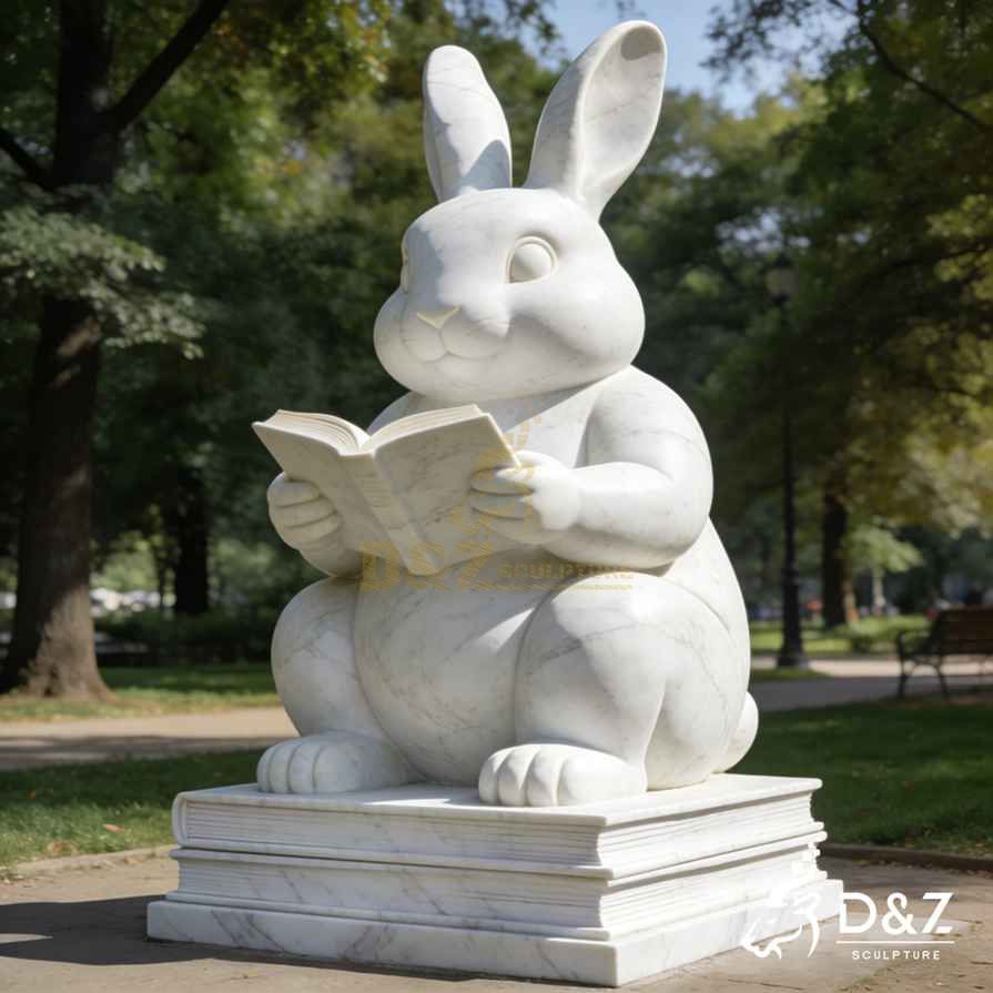 Reading Rabbit Statue 3