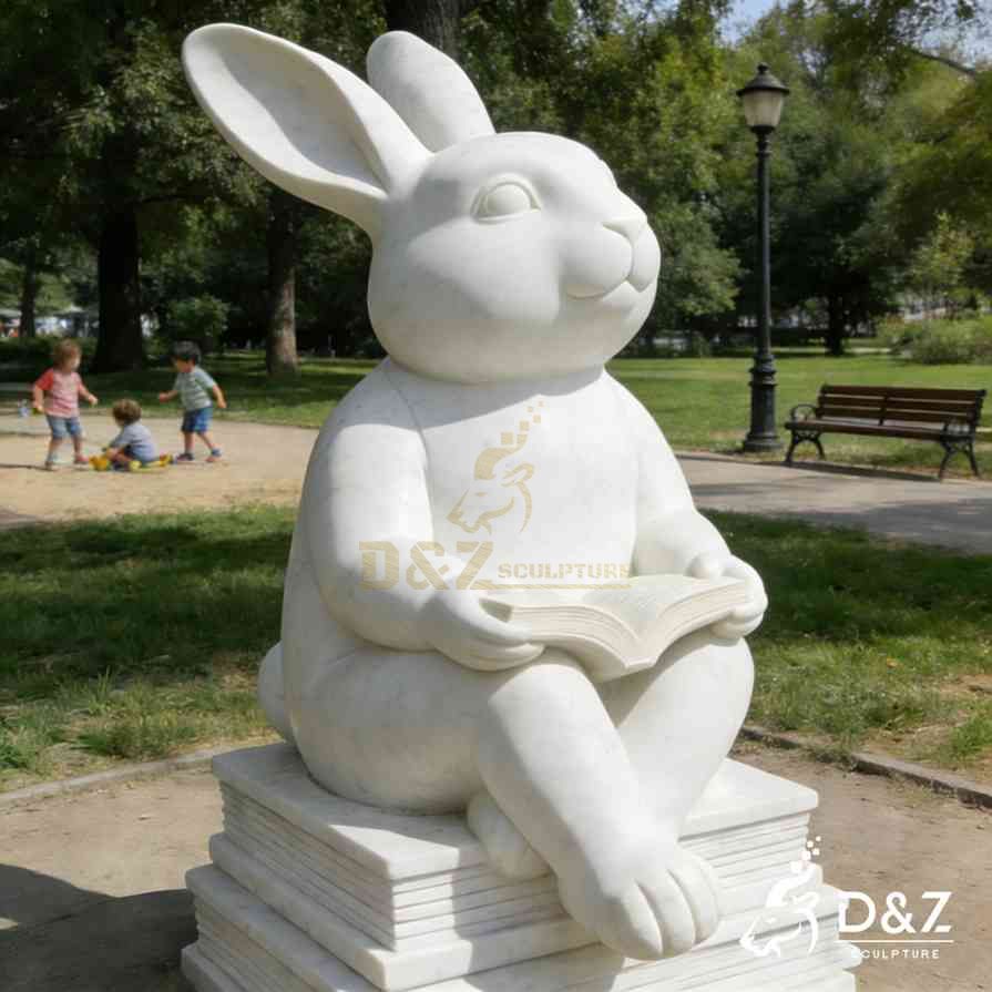 Reading Rabbit Statue 6
