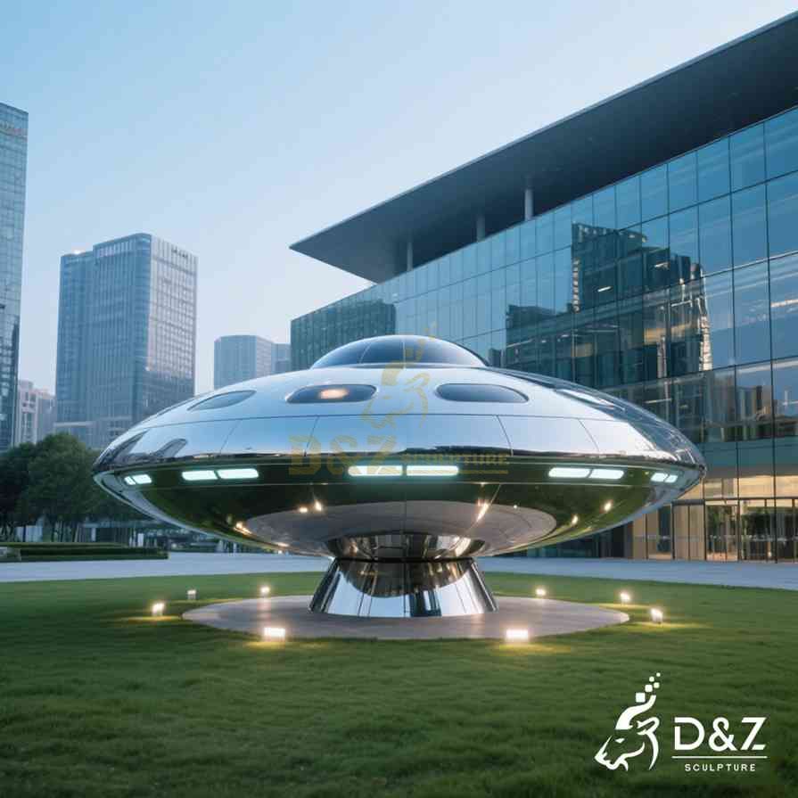 Metal UFO Sculpture 3