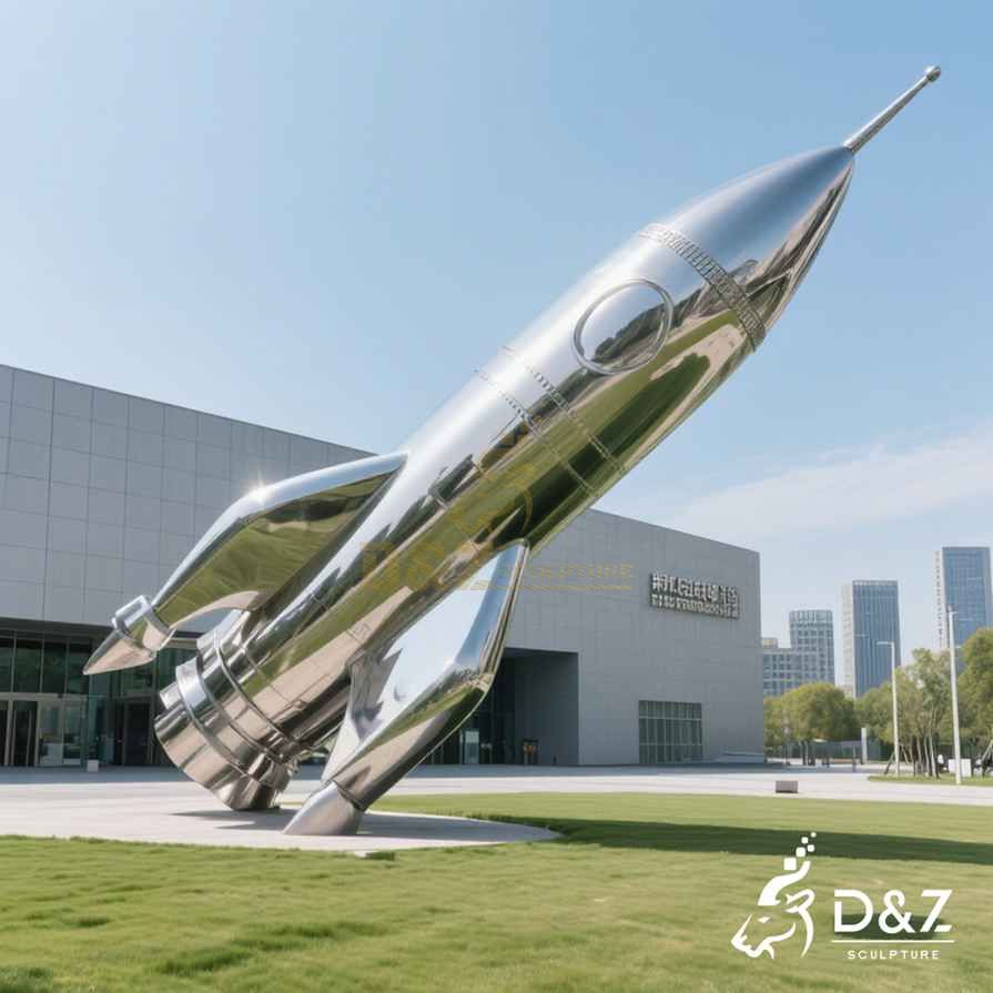 Metal Rocket Sculpture 1