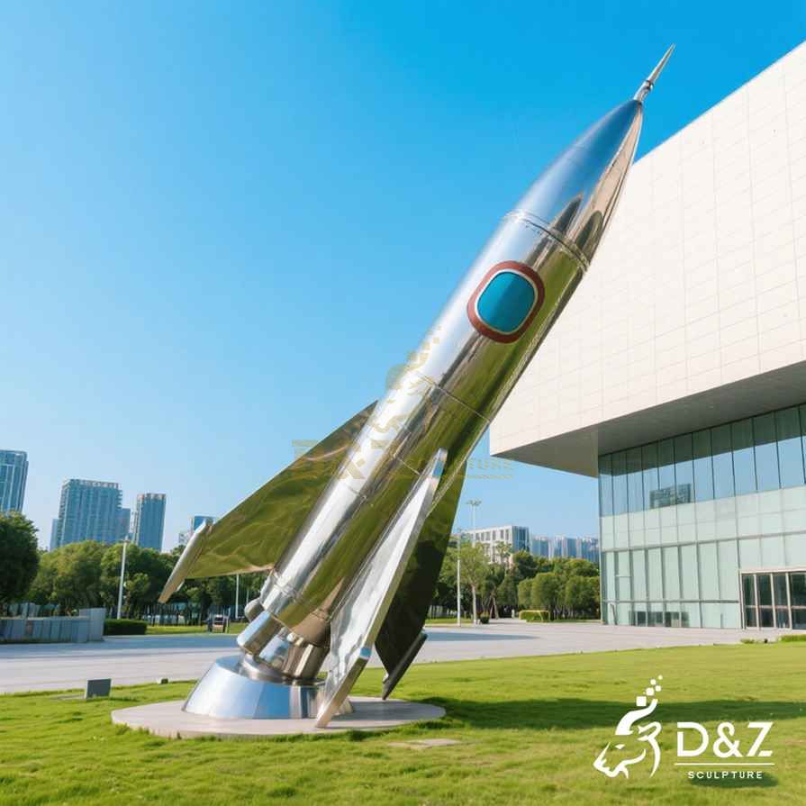 Metal Rocket Sculpture 2