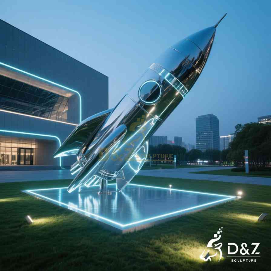 Metal Rocket Sculpture 5