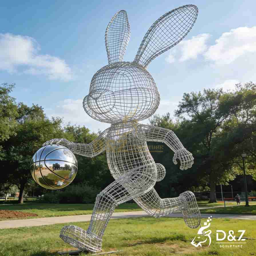 Running Rabbit Wire Sculpture 2