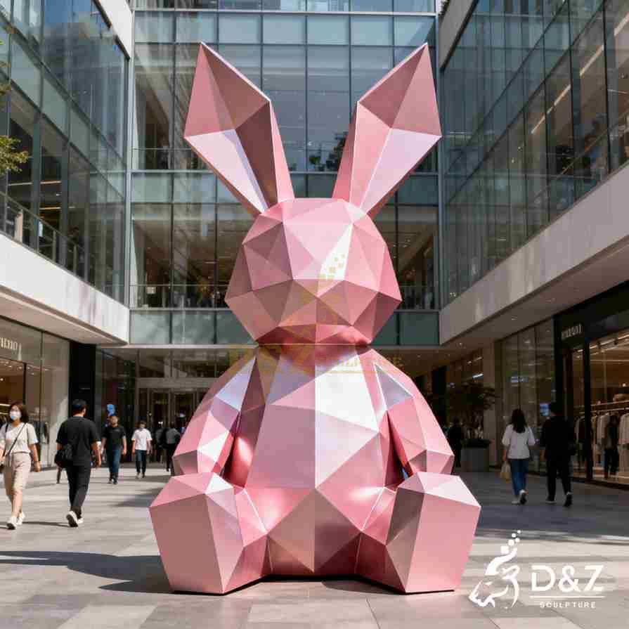 20-13 Large Modern Rabbit Sculpture