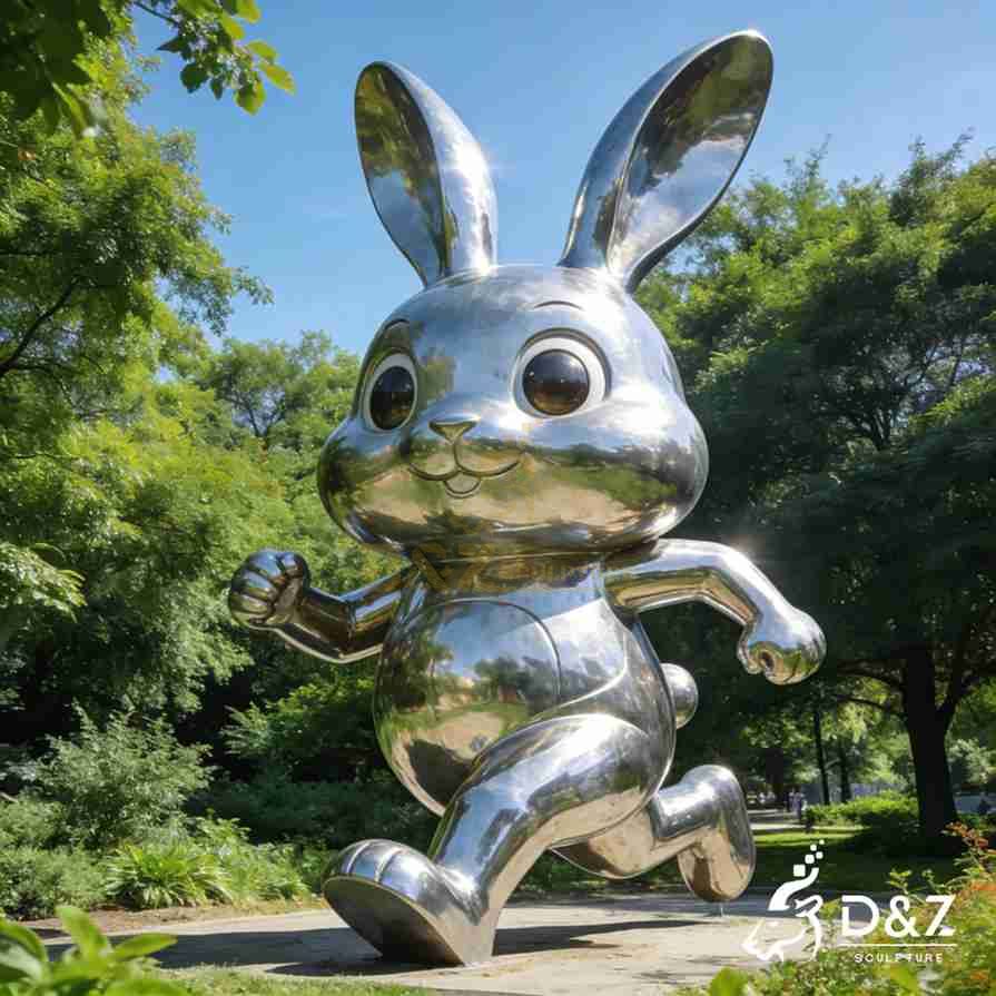 20-15 Large Modern Rabbit Sculpture