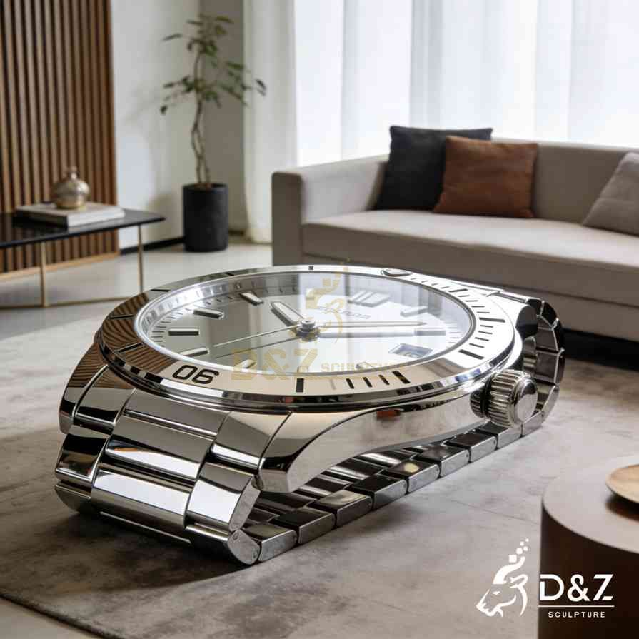 Luxury Metal Watch Coffee Table 3