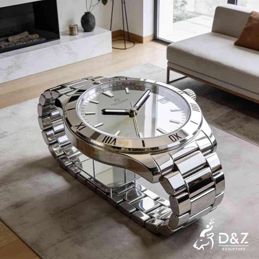 Luxury Metal Watch Coffee Table 5