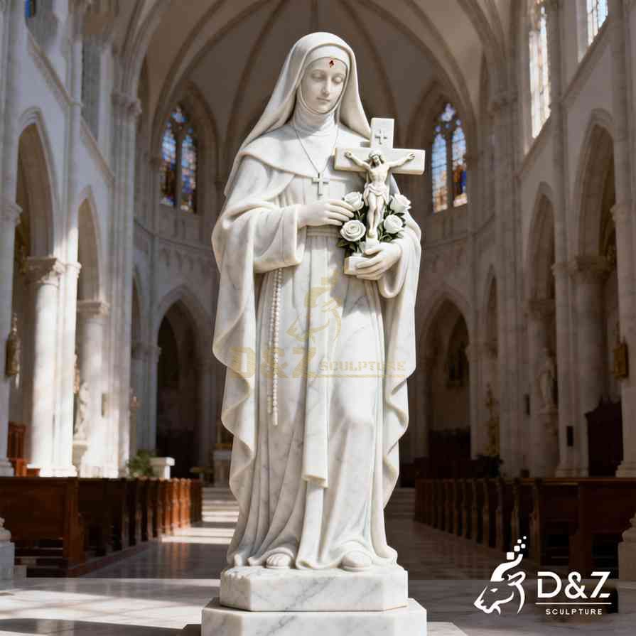 Marble Religious St Rita Statue 1