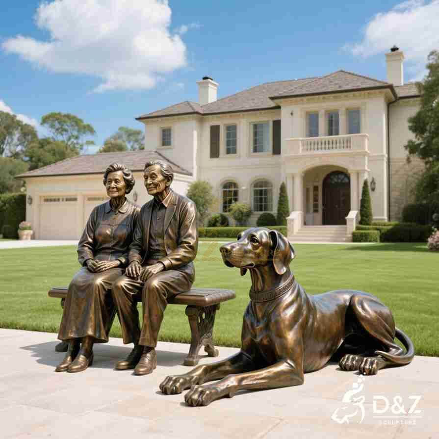 Bronze Great Dane Statue 3