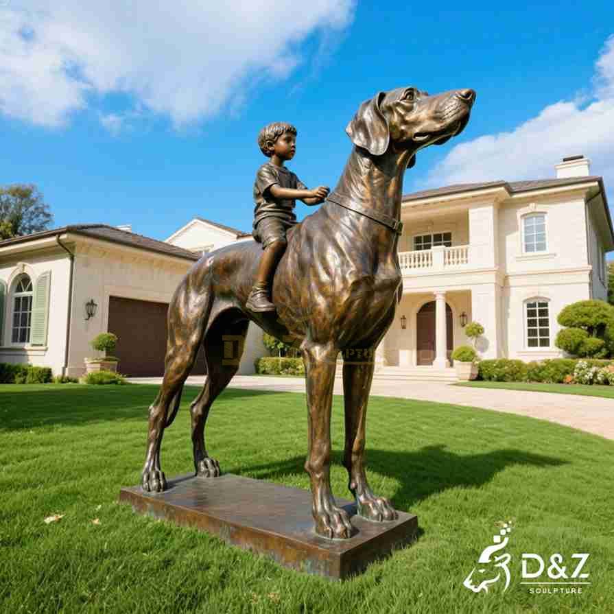 Bronze Great Dane Statue 5