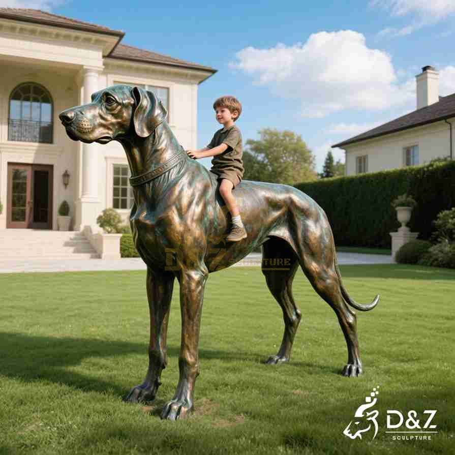 Bronze Great Dane Statue 6