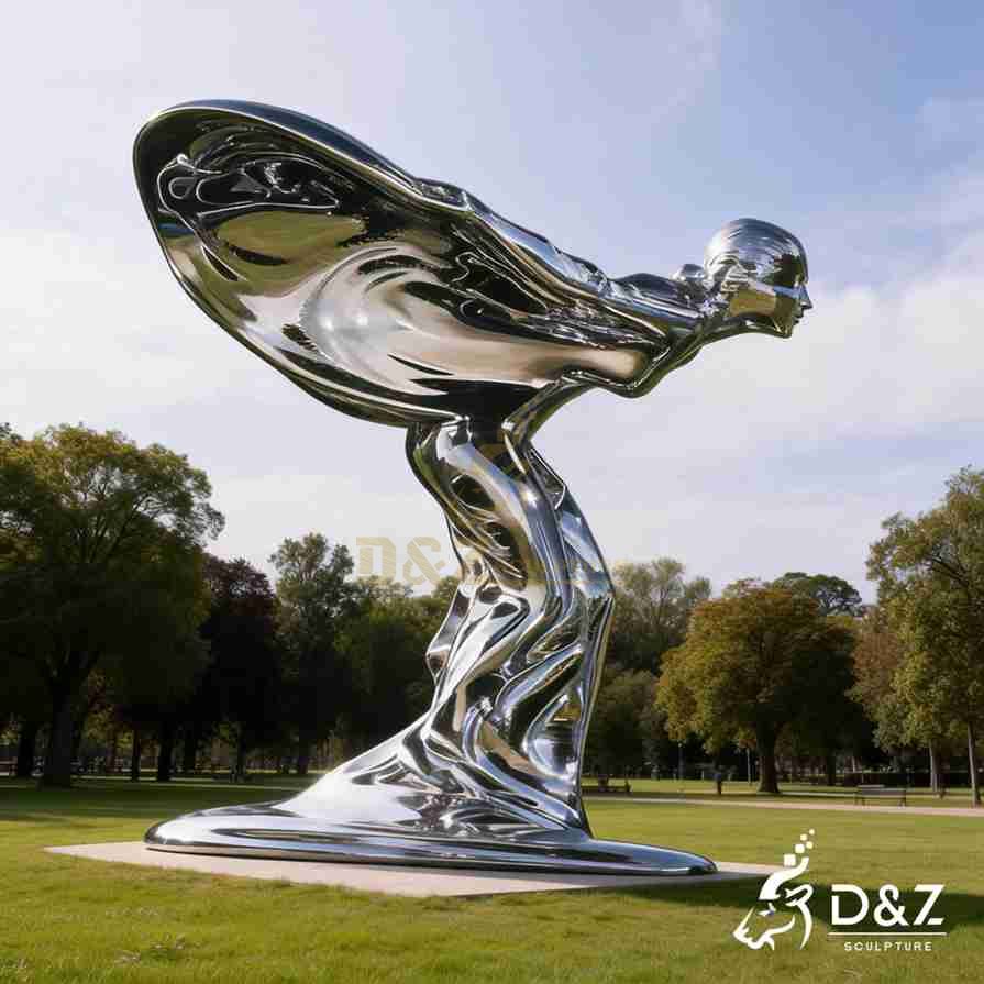 Metal Spirit of Ecstasy Statue 3