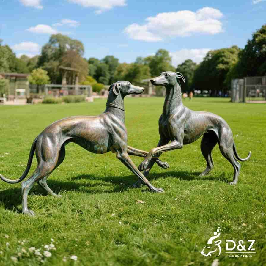 Bronze Greyhound Statues 1