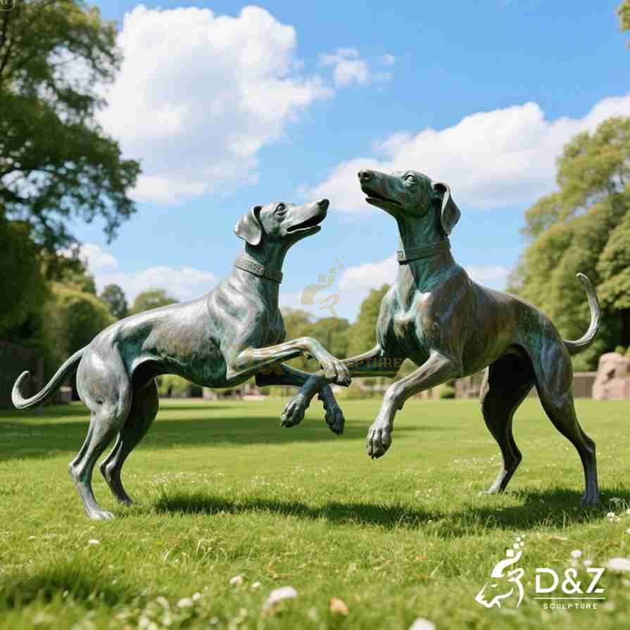 Bronze Greyhound Statues 3