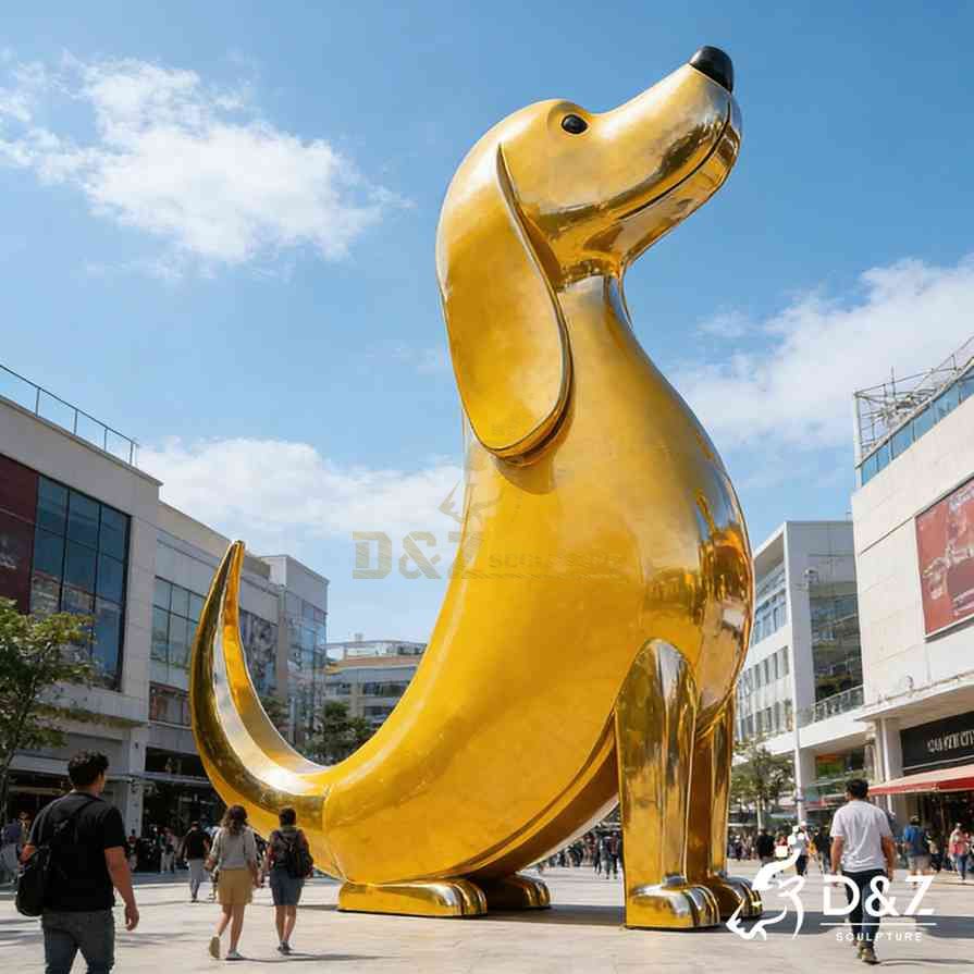 Abstract Metal Dachshund Sculpture 6