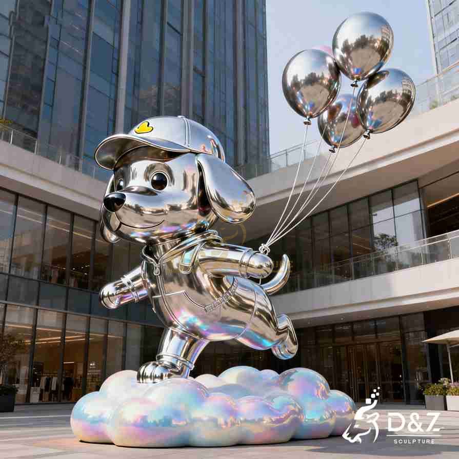 Metal Dog Sculpture 3