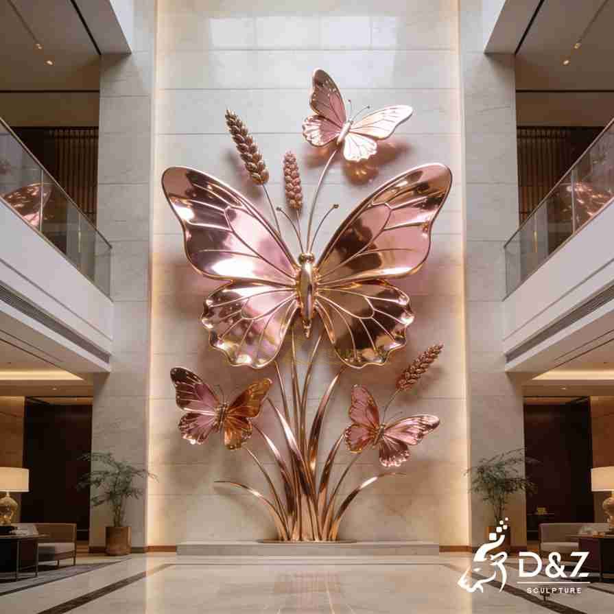 Metal Butterfly Wall Sculpture 3