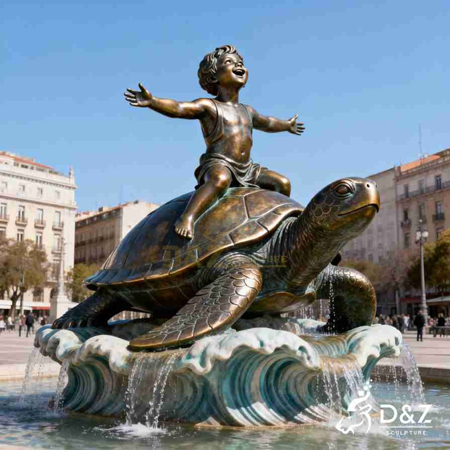 Bronze Turtle Water Fountain 1