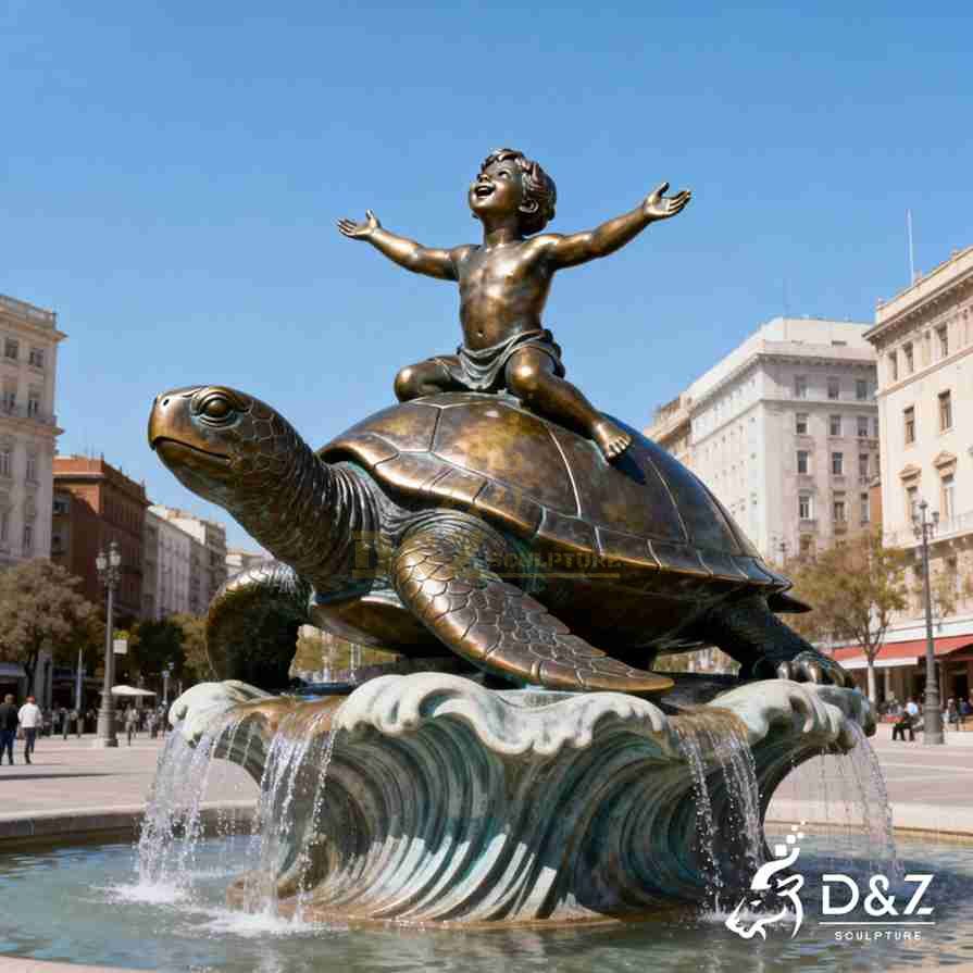 Bronze Turtle Water Fountain 5