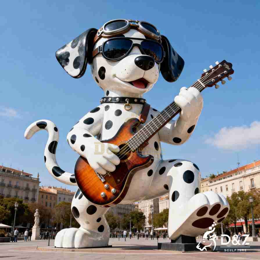 Metal Dalmatian Dog Sculpture 1