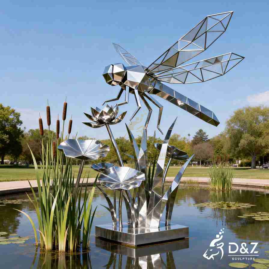 12-2 Large Metal Dragonfly Sculptures: Art Meets Nature