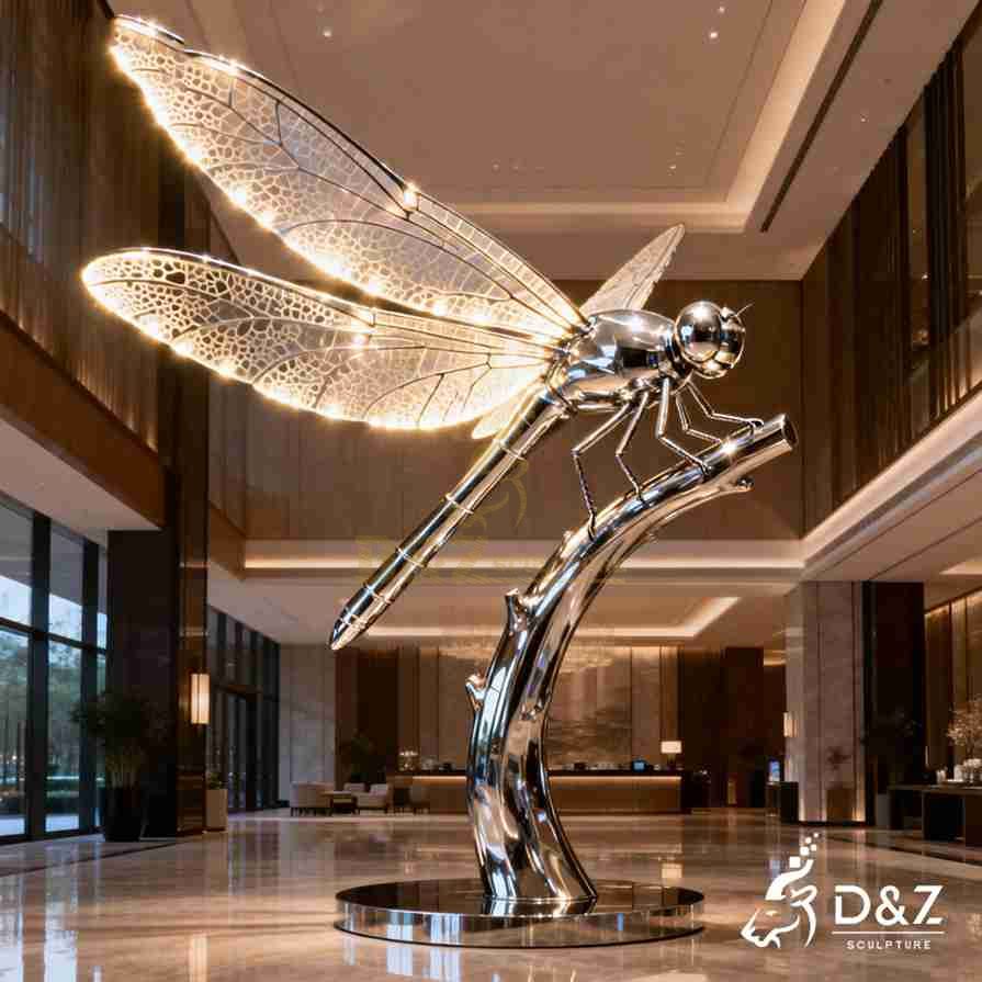 12-3 Large Metal Dragonfly Sculptures: Art Meets Nature