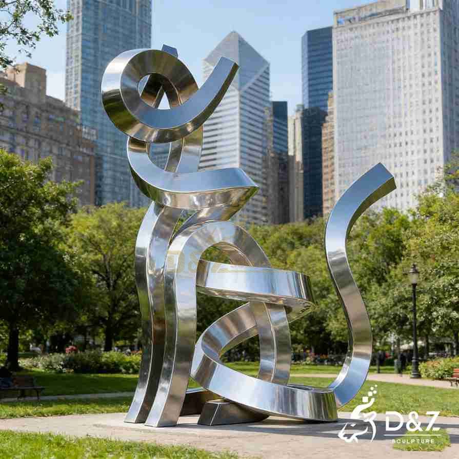 Flow Abstract Cat Sculpture 1