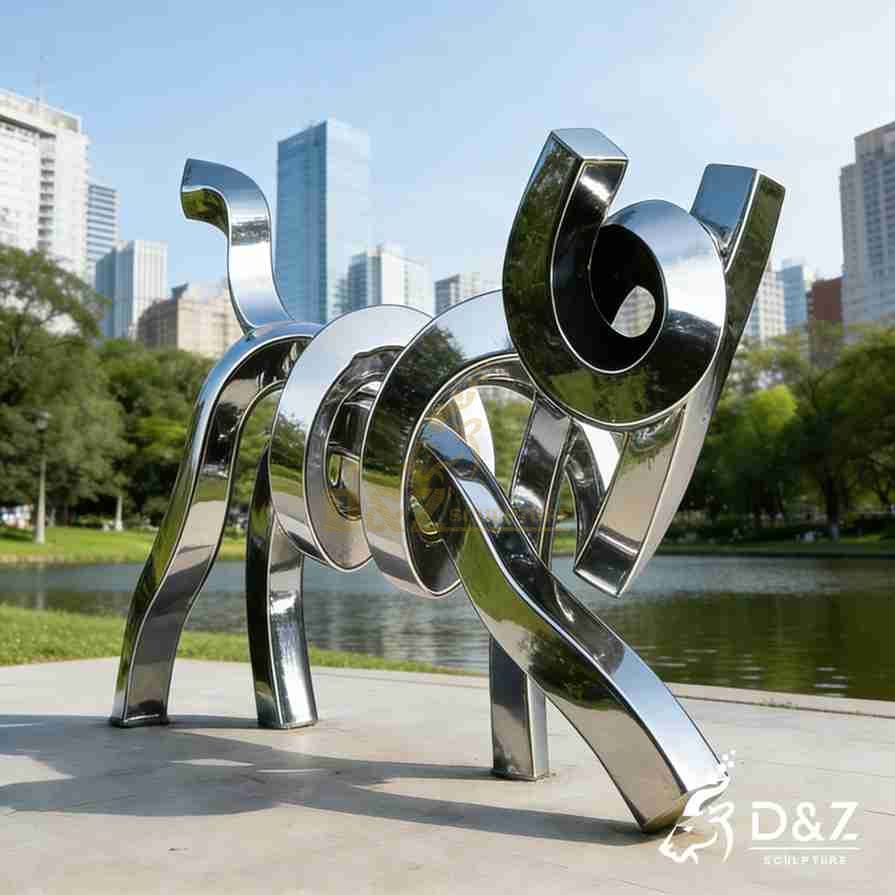 Flow Abstract Cat Sculpture 2