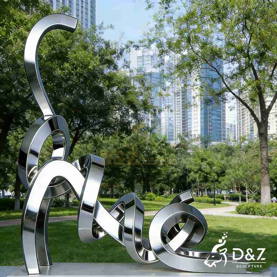 Flow Abstract Cat Sculpture 3